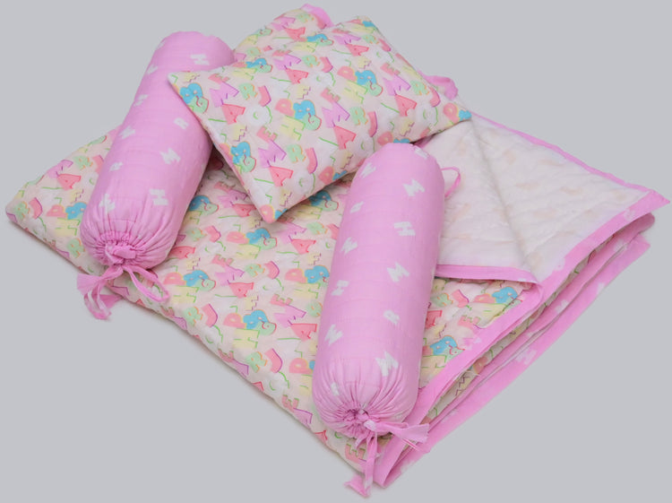 Snuggles and Cuddles Baby Blanket Gift Bundle (Multicoloured pastel alphabets)