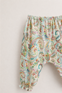 Baby wearing Anaario Pastel Paisley Wrap soft pastel paisley print co-ord set, newborn to 24 months