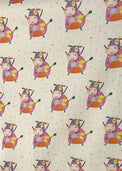Baby wearing Anaario Pink Cow organic mulmul cotton set, newborn to 24 months