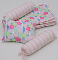 Snuggles and Cuddles Baby Blanket Gift Bundle (Neon and pastel florals - Pink)