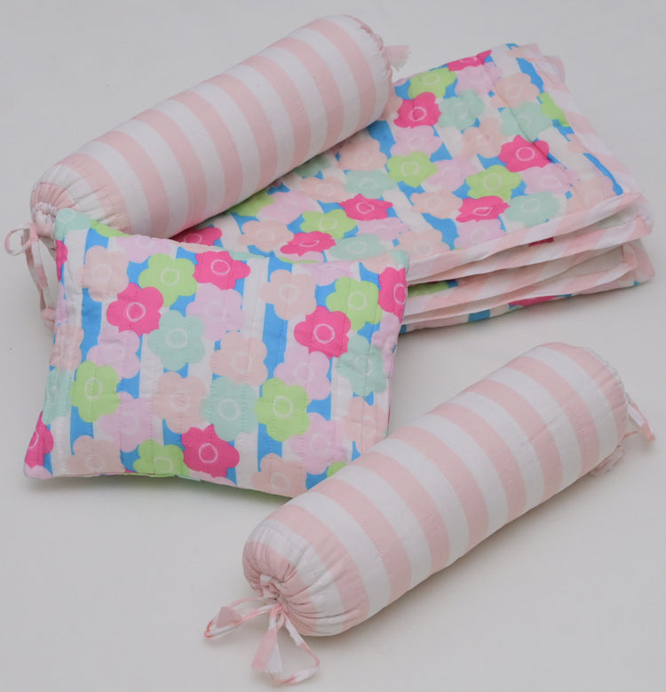 Snuggles and Cuddles Baby Blanket Gift Bundle (Neon and pastel florals - Pink)