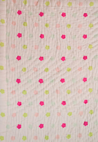Snuggles and Cuddles Baby Blanket Gift Bundle (Neon and pastel florals - Pink)