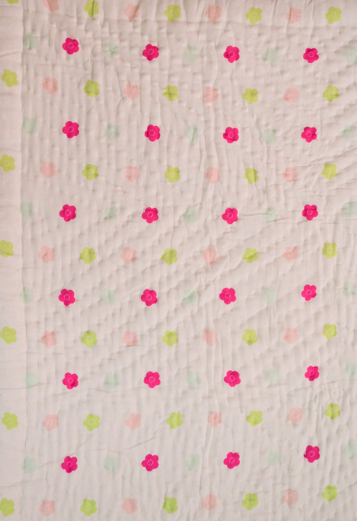 Snuggles and Cuddles Baby Blanket Gift Bundle (Neon and pastel florals - Pink)