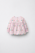 Baby wearing Anaario Pink Gingham Giraffe pink gingham with giraffe prints co-ord set, newborn to 24 months