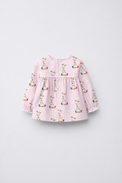 Baby wearing Anaario Pink Gingham Giraffe pink gingham with giraffe prints co-ord set, newborn to 24 months