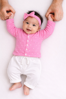 Pink and white dots Set