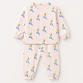 Baby wearing Anaario Playful Dolphin organic mulmul cotton set, newborn to 24 months