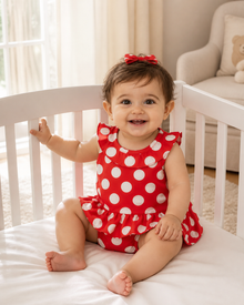 Red Dot Frill Dress Set