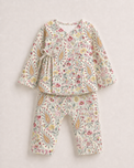 Baby wearing Anaario Vintage Floral Paisley Wrap co-ord set, newborn to 24 months