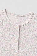 Baby wearing Anaario Whispering Pink organic mulmul cotton Blossom Breeze set, newborn to 24 months