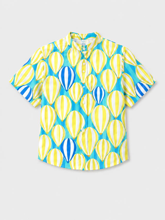 Boy wearing Anaario Balloon Sky Shirt Set