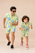 Boy wearing Anaario Balloon Sky Shorts