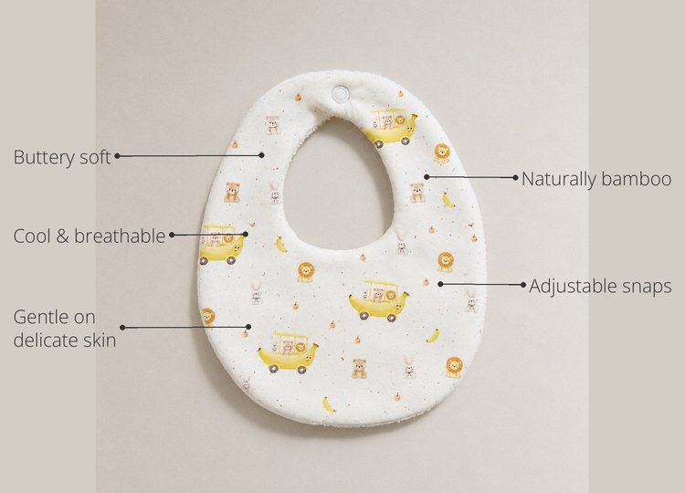 Anaario Banana Bamboo Baby Bib key features