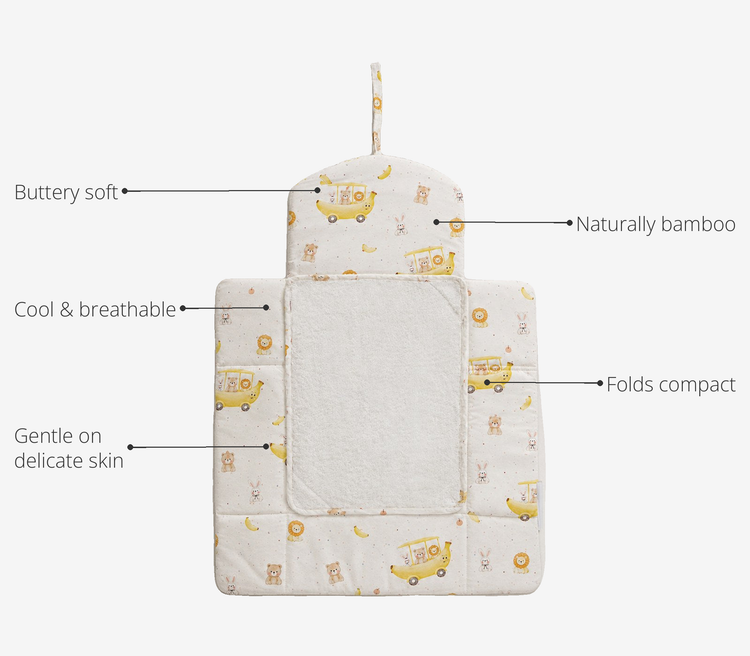 Anaario Banana Bamboo Baby Changing Mat key features