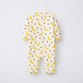 Banana bamboo cotton baby sleepsuit — two-way zip romper onesie