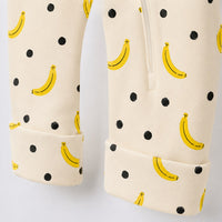 Banana bamboo cotton baby sleepsuit — footed zip-front sleepsuit, onesie romper