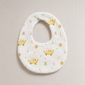 Banana bamboo baby bib — banana print, soft bamboo cotton