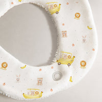 Banana bamboo baby bib — absorbent sherpa backing