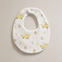 Banana bamboo baby bib — print detail