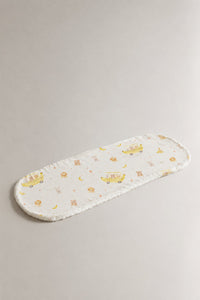Banana bamboo baby burp cloth — absorbent sherpa backing