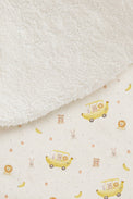 Banana bamboo baby burp cloth — soft bamboo cotton flatlay