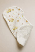 Banana bamboo baby burp cloth — folded