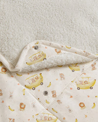 Banana bamboo baby changing mat — banana print, soft bamboo cotton