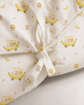 Banana bamboo baby changing mat — banana print, soft bamboo cotton