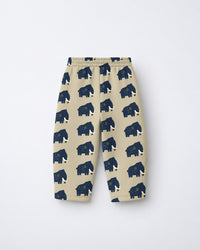 Beige Mammoth Hooded Barrel Pant Set flat lay by Anaario