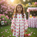 Girl wearing Anaario Berry Bloom Dress