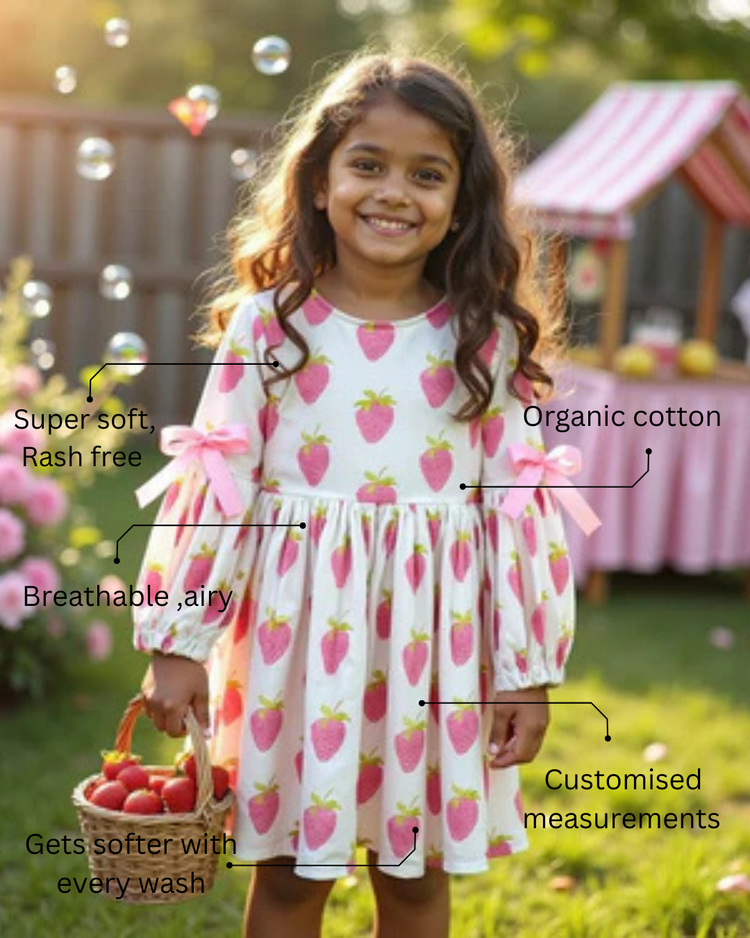 Girl wearing Anaario Berry Bloom Dress