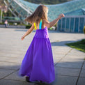 Girl wearing Anaario Cosmic Bewitched Jumpsuit, Aqua Magic Print