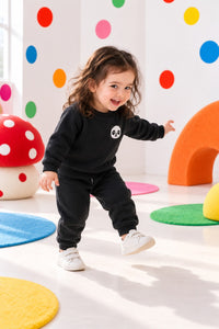 Black Panda Fleece Set for kids by Anaario – winter fleecewear