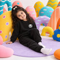 Black Panda Fleece Set on child by Anaario – winter fleecewear