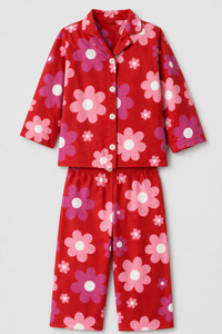 Girl wearing Anaario Bloom Pop Night Suit