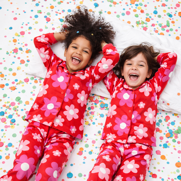 Girl wearing Anaario Bloom Pop Night Suit