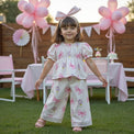 Girl wearing Anaario Blossom Breeze Co-ord Set