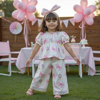 Girl wearing Anaario Blossom Breeze Co-ord Set