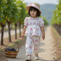 Girl wearing Anaario Blossom Breeze Co-ord Set