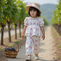 Girl wearing Anaario Blossom Breeze Co-ord Set