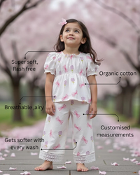 Girl wearing Anaario Blossom Breeze Co-ord Set