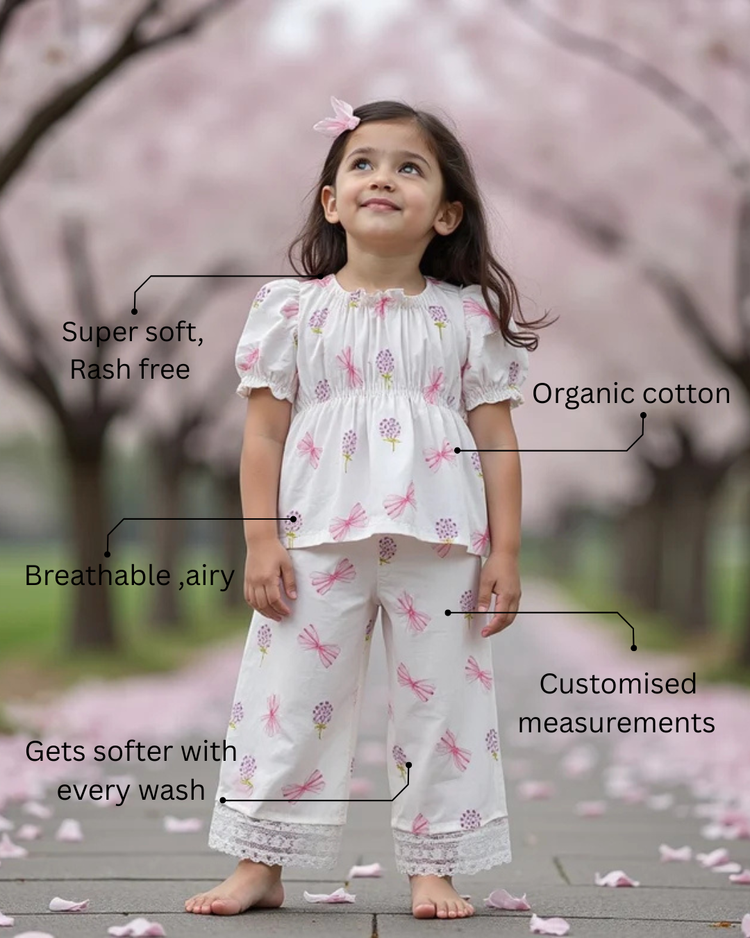 Girl wearing Anaario Blossom Breeze Co-ord Set