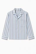 Boy wearing Anaario Blue and Grey Stripes Night Suit