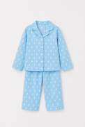 Boy wearing Anaario Blue and White Raindrops Night Suit