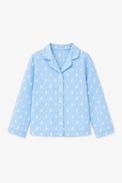 Boy wearing Anaario Blue and White Raindrops Night Suit