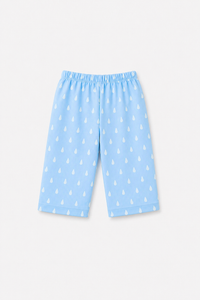Boy wearing Anaario Blue and White Raindrops Night Suit