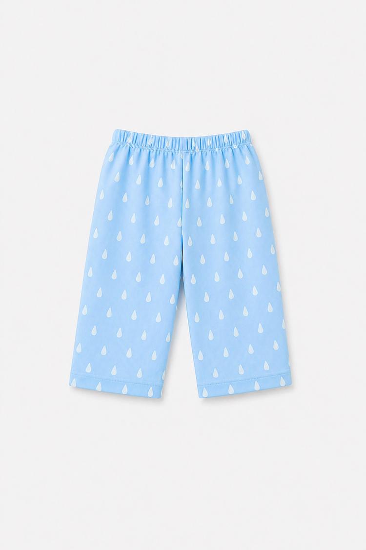 Boy wearing Anaario Blue and White Raindrops Night Suit