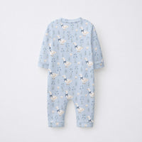 Blue Duck bamboo cotton baby sleepsuit — bamboo cotton onesie romper flatlay