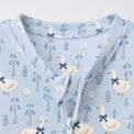 Blue Duck bamboo cotton baby sleepsuit — zip romper onesie detail