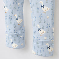 Blue Duck bamboo cotton baby sleepsuit — full-sleeve baby sleepsuit, zip onesie
